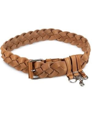 Miu Miu Braided Leather Belt - Brown