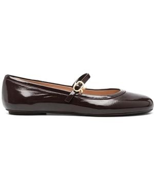 Gianvito Rossi Leather Ballet Flats - Brown