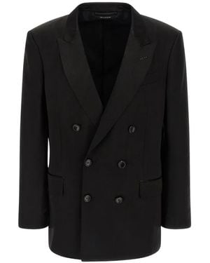 Tom Ford Double-Breasted Blazer - Black
