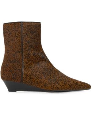 Castañer Tatiana Leopard-Print Ankle Boots - Brown