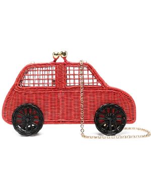 Serpui Bolso de mano Cinquecento tejido - Rojo
