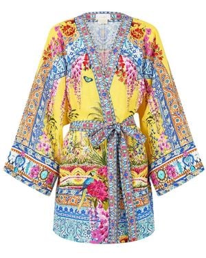CAMILLA Kaftan Mit Floralem Print - Weiß