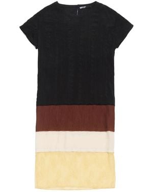 Bimba Y Lola Midikleid mit Einsätzen - Schwarz