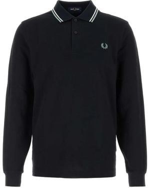Fred Perry M3636 Long-Sleeve Polo Shirt - Blue