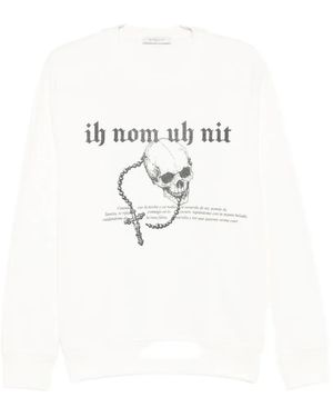 ih nom uh nit Skull-print sweatshirt - Weiß