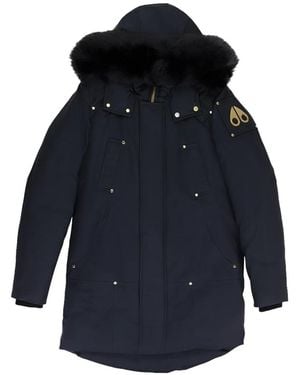 Moose Knuckles Trimmed Hooded Parka - Blue
