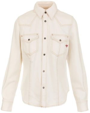 DIESEL Chemise De-Waves À Poche Poitrine - Blanc
