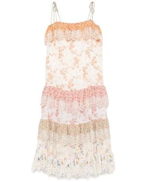 Zimmermann Midikleid mit Blumen-Print - Pink