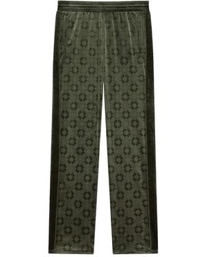 Givenchy 4g ベルベットパンツ - グリーン
