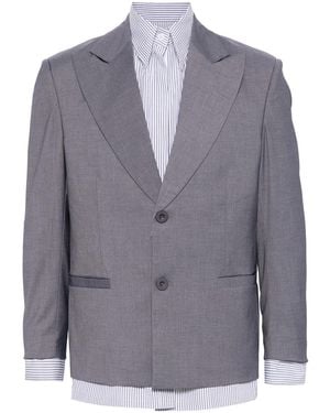 Kidsuper Single-Breasted Layered Blazer - Blue