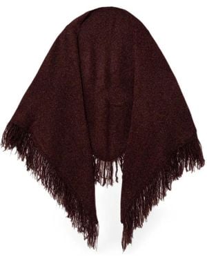 Pedro Del Hierro Madrid Fringed-Edge Scarf - Red