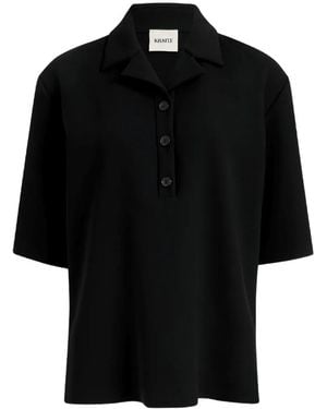 KHAITE Polo À Col Boutonné - Black