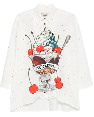 ALESSANDRO ENRIQUEZ Printed Shirt - White
