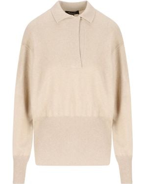 Loro Piana Geribbeld Poloshirt - Wit