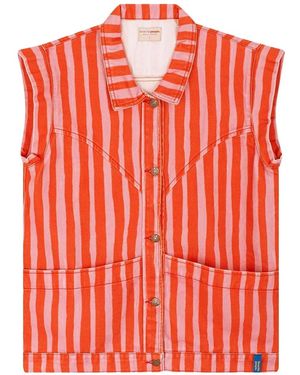 Favorite People Pasta Fresca Striped Vest - Red
