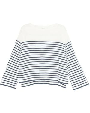 C.T.Plage Striped Sweater - White