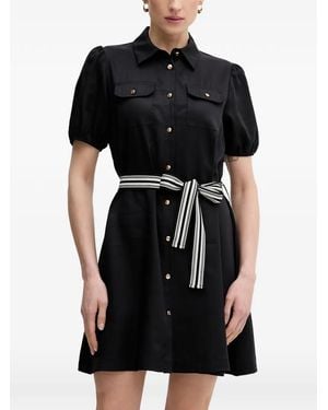 GAUDI Minikleid Mit Gestreiftem Gürtel - Schwarz