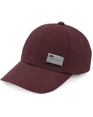 Emporio Armani Logo-Plaque Baseball Cap - Purple