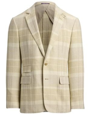 Ralph Lauren Kent Plaid Blazer - White
