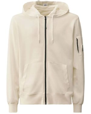 C.P. Company Zip-Up Hoodie - Natural