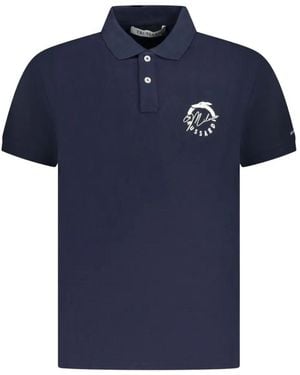 Trussardi Polo En Coton À Logo Brodé - Blue