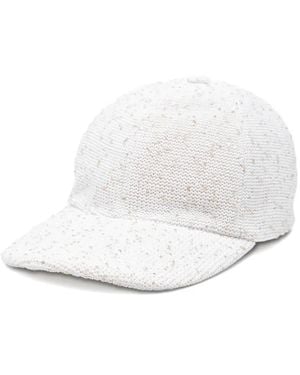 Lorena Antoniazzi Cotton Embellished Cap - White