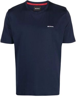 Kiton Logo-embroidered T-shirt - ブルー