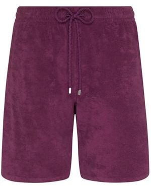 Vilebrequin Drawstring Terry Bermuda Shorts - Purple