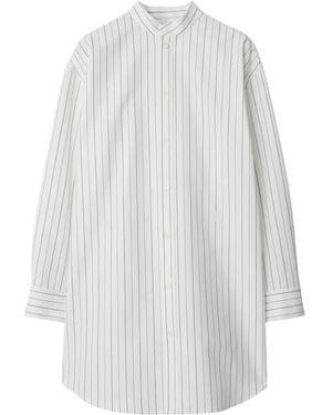 Burberry Chemise En Coton À Rayures - Blanc