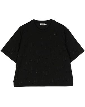 Jonathan Simkhai Amaru Appliqué-Detailing T-Shirt - Black