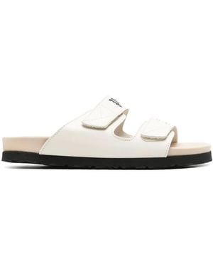 Palm Angels Women Logo Sandals - White