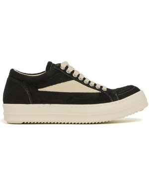 Rick Owens スエードパネル スニーカー - ブラック
