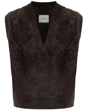 Lisa Yang Nolell Brushed Cashmere Top - Black