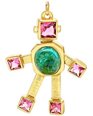 Van Robot Pendentif Robot En Tourmaline Paraiba Et Rubellite - Métallisé