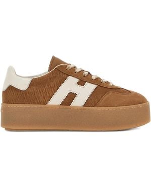 Hogan H698 Platform Trainers - Brown