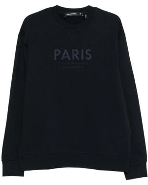 Karl Lagerfeld Paris-Embroidery Sweatshirt - Black