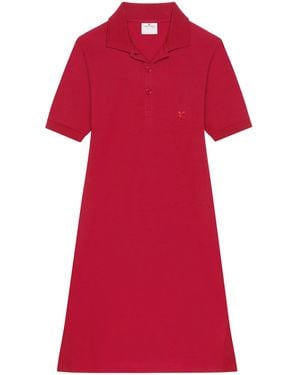 Courreges Polo-Collar Mini Dress - Red