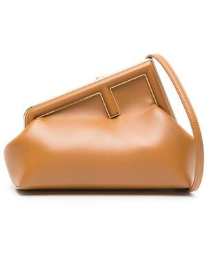 Fendi Small First Clutch Bag - Natural