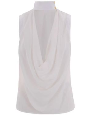 Elisabetta Franchi Drapped Blouse - White