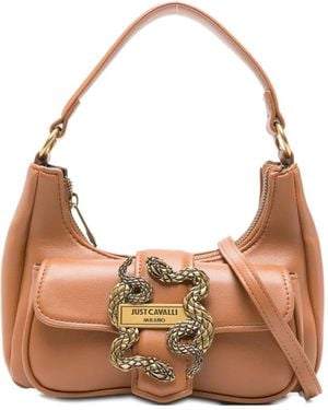 Just Cavalli Iconic Snakes Tote Bag - Brown