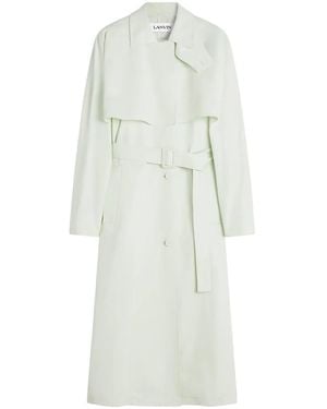 Lanvin Belted Trench Coat - White