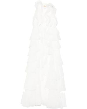 Aje. Cleo Ruffled Gown Maxi Dress - White