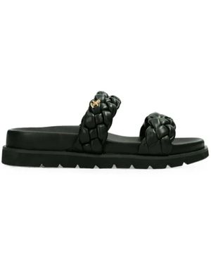 Mexx Braided-Strap Platform Sandals - Black