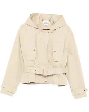 McQueen Belted peplum jacket - Neutro