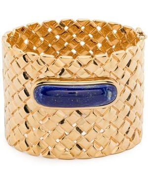 Aurelie Bidermann Lapis Lazuli Cuff Bracelet - Metallic