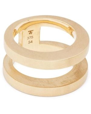 Tom Wood Anello Double Vault - Metallizzato