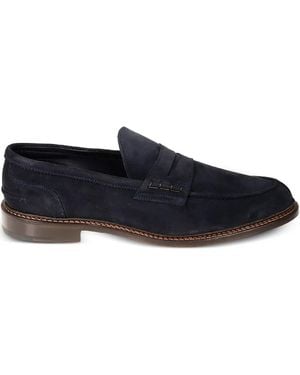 Tricker's Adam Penny Suede Loafers - Blue