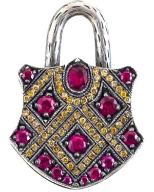 Sevan Bıçakçı 24K Ruby Diamond Padlock Pendant - Pink