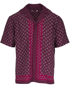 Orlebar Brown Floral-Print Panelled Shirt - Purple