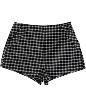 Posse Chaira Check Shorts - Black